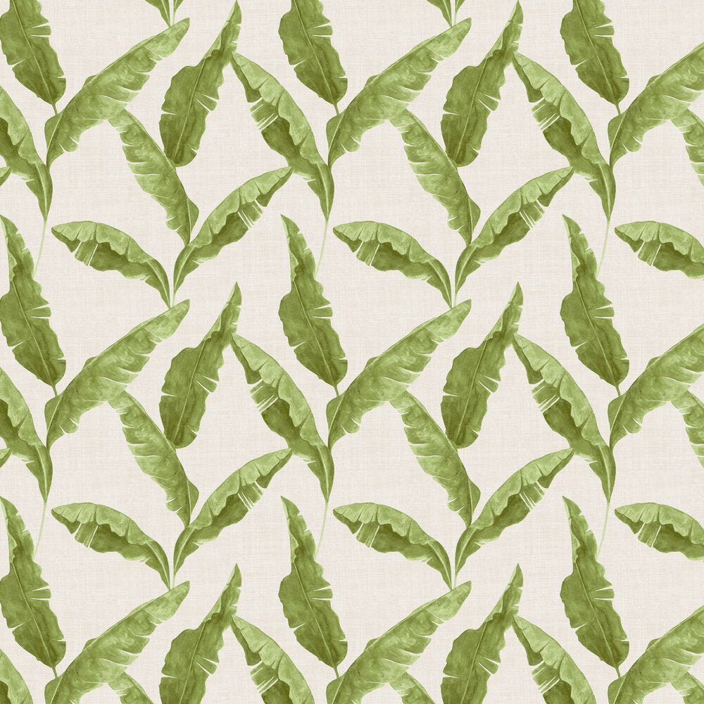 Plantain Wallpaper - Green - Furn - PLANTAI/WP1/GRE - Premier Wallcovering