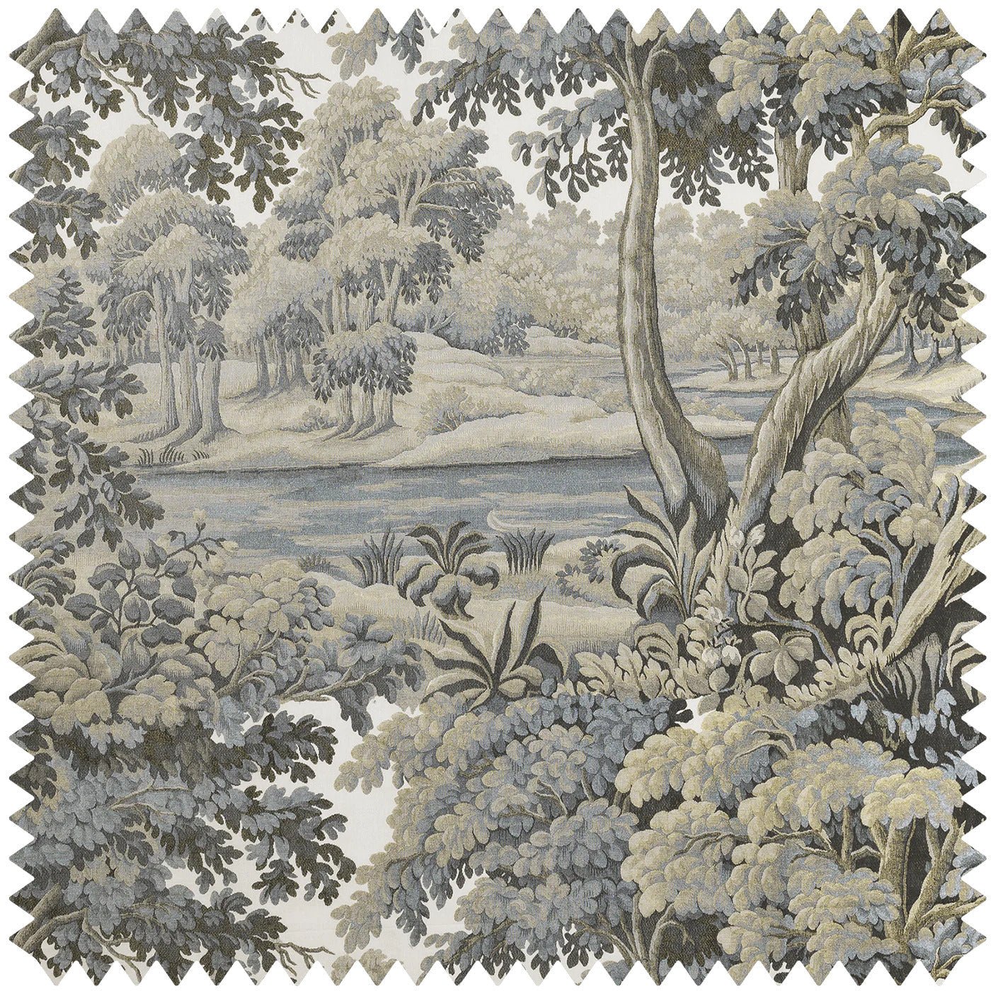 Plantasia Cotton Linen Fabric - Sage - House of Hackney - 1-FA-PLA-CL-SAG-XXX-XXX - Premier Wallcovering