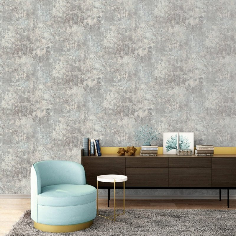 Plaster Concrete Effect Wallpaper - Grey - Grandeco - 170803 - Premier Wallcovering