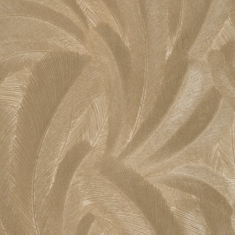 Plume Leaf Metallic Wallpaper - Gold - Erismann - 10476 - 30 - Premier Wallcovering