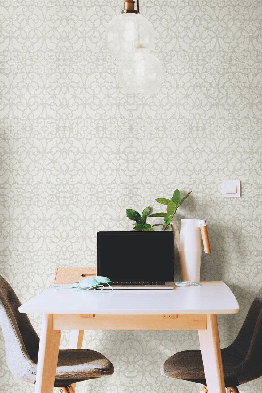 Pluto Universe Wallpaper - Pearl White - Hohenberger - 81212 - Premier Wallcovering