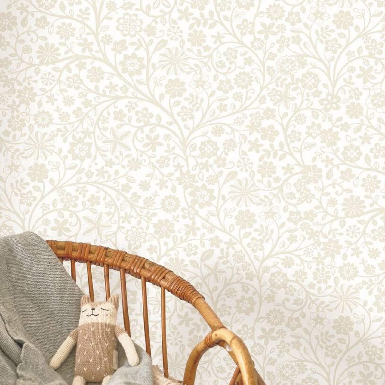 Poetic Flowers Once Upon A Time Wallpaper - Naturel - Casadeco - 200831313 - Premier Wallcovering