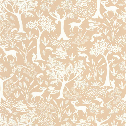 Poetic Forest Once Upon A Time Wallpaper - Beige Camel - Casadeco - 88262597 - Premier Wallcovering