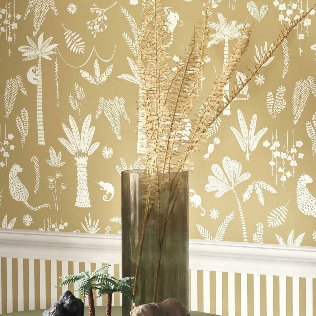 Poetic Jungle Once Upon A Time Wallpaper - Olive - Casadeco - 200767272 - Premier Wallcovering