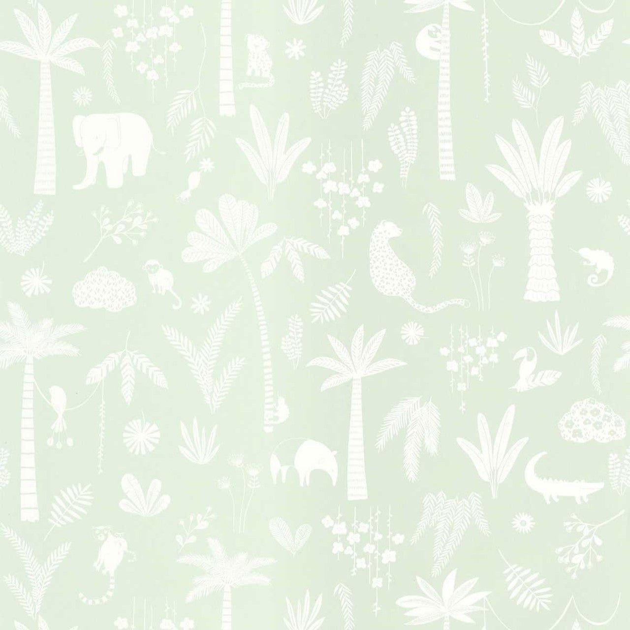 Poetic Jungle Once Upon A Time Wallpaper - Green - Casadeco - 200766202 - Premier Wallcovering