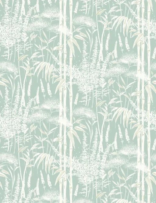 Poiteau Wallpaper - Aqua - Nina Campbell - NCW4498 - 01 - Premier Wallcovering