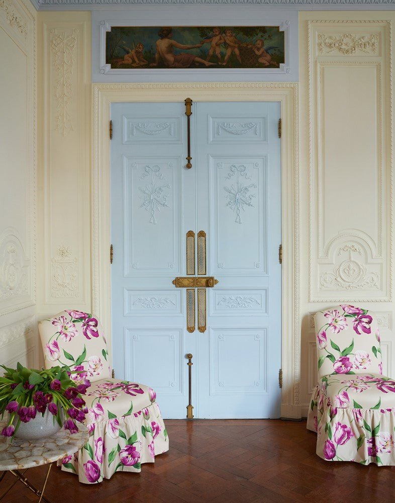 Polina Fabric - Rose/Beige - Manuel Canovas - M4103-01 - Premier Wallcovering