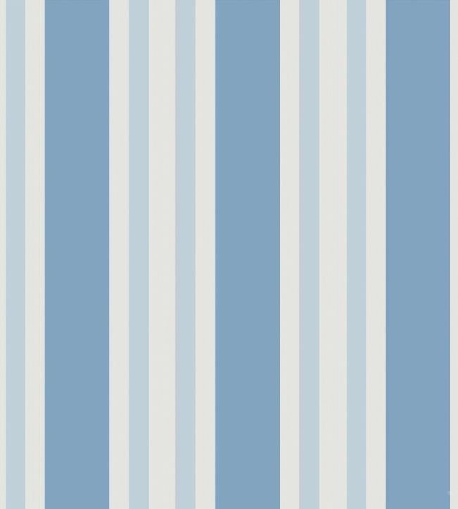 Polo Stripe Wallpaper - Hyacinth Blue & Cerulean - 110/1006 - Cole & Son - Premier Wallcovering