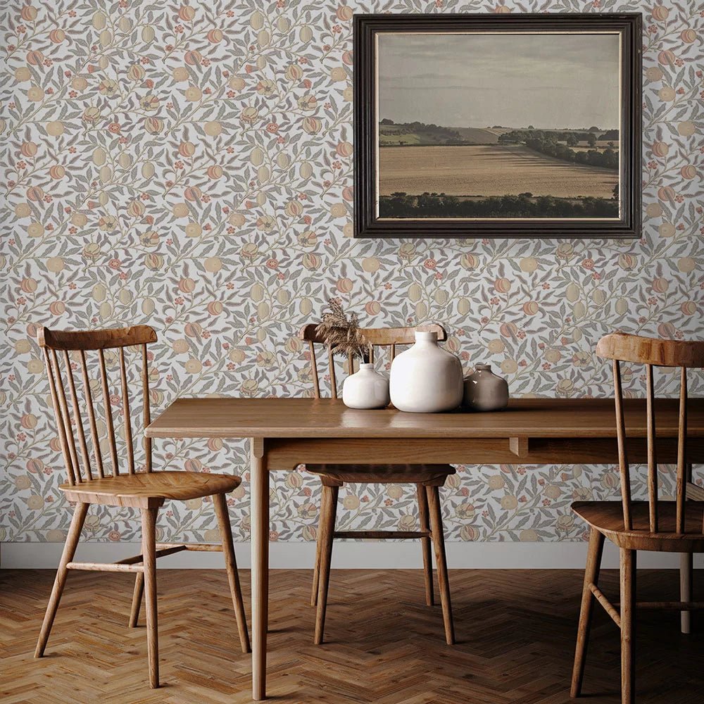 Pomegranate Wallpaper - White - NextWall - NW48003 - Premier Wallcovering