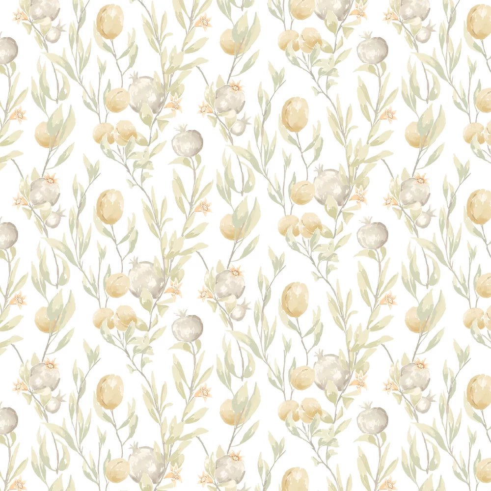 Pomegranate Trail Wallpaper - Linen Mix - Ohpopsi - LBK50101W - Premier Wallcovering