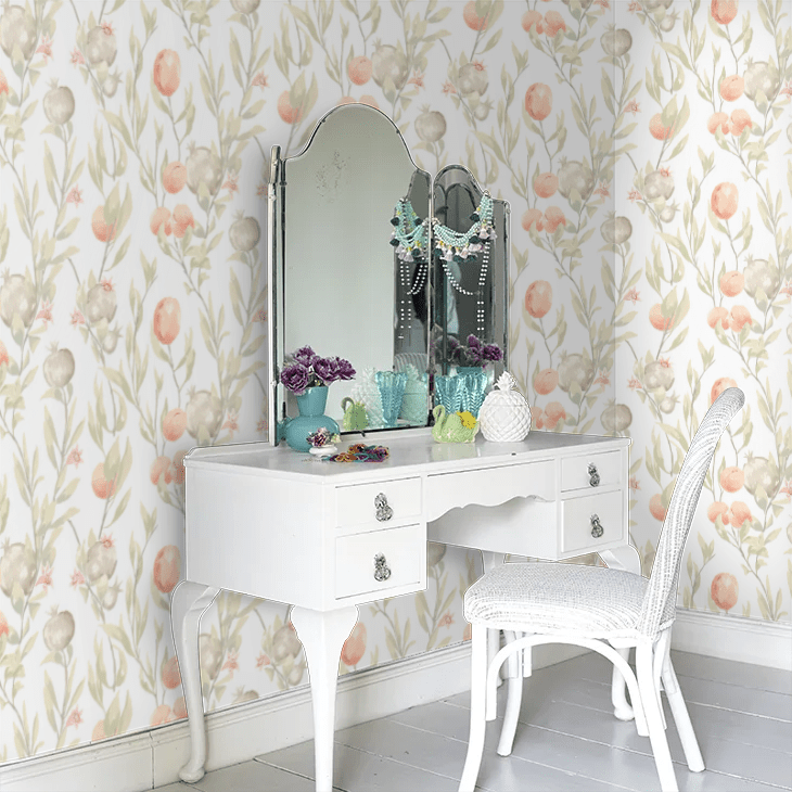 Pomegranate Trail Wallpaper - Blossom - Ohpopsi - LBK50137W - Premier Wallcovering