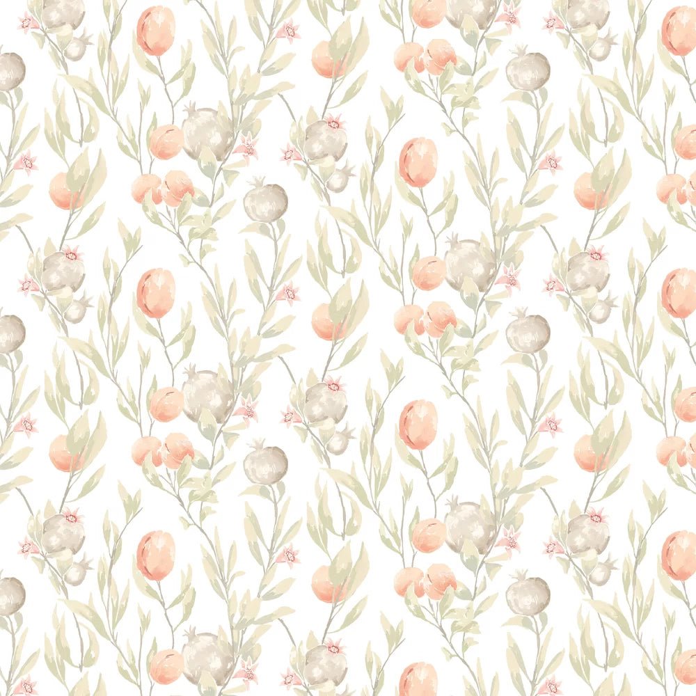 Pomegranate Trail Wallpaper - Blossom - Ohpopsi - LBK50137W - Premier Wallcovering