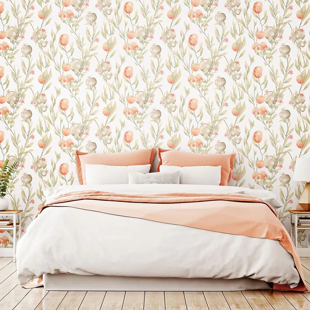 Pomegranate Trail Wallpaper - Blossom - Ohpopsi - LBK50137W - Premier Wallcovering
