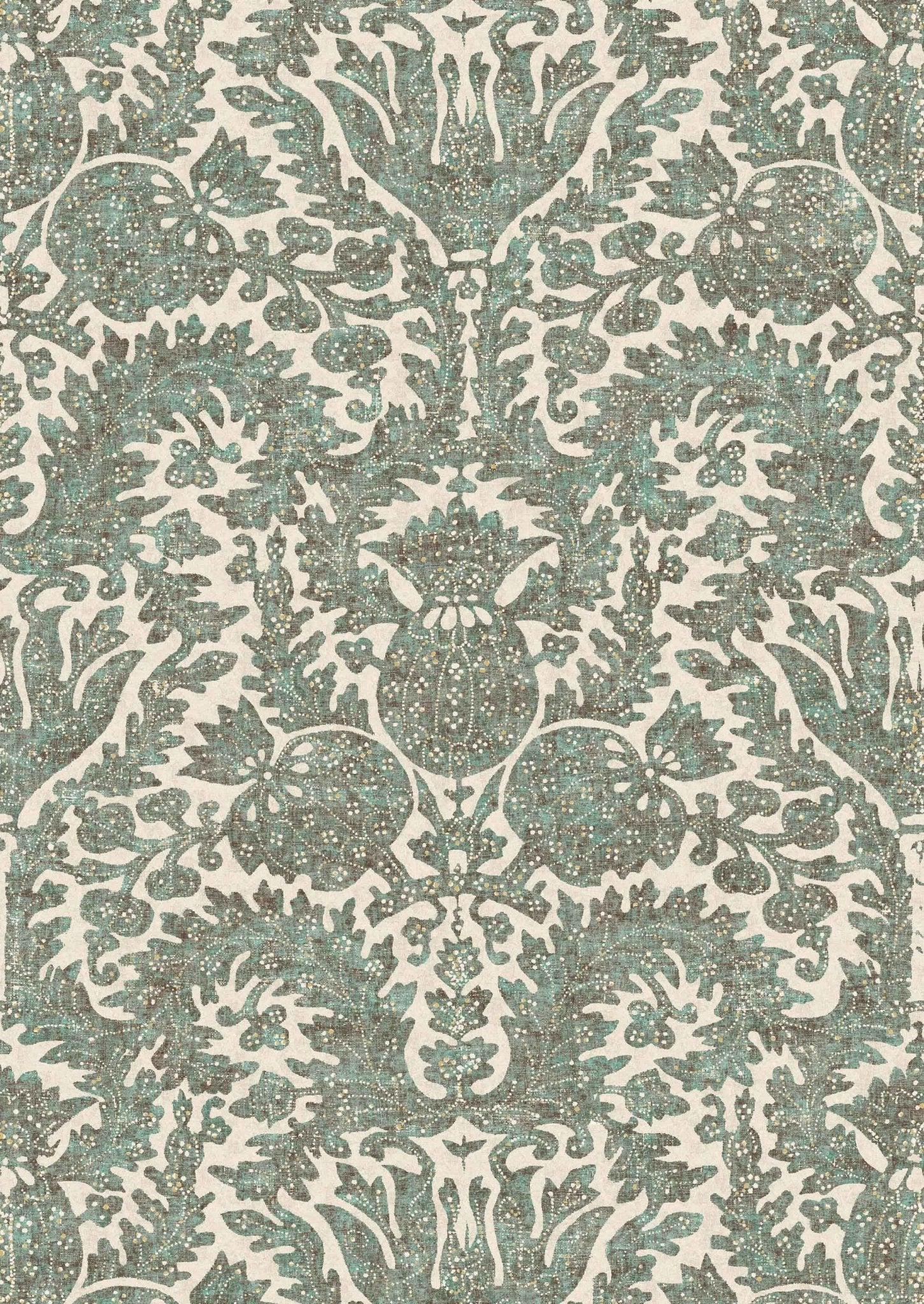 Pomegranate Wallpaper - Verdigris - Lewis & Wood - Premier Wallcovering