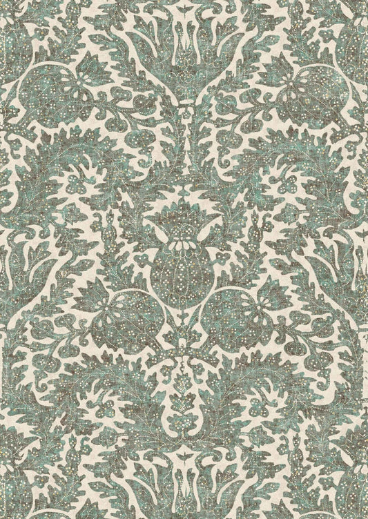 Pomegranate Wallpaper - Verdigris - Lewis & Wood - Premier Wallcovering
