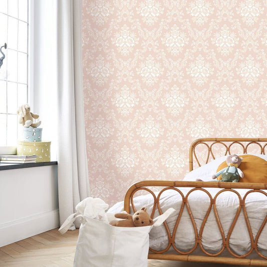Pompadour Les Belles Toiles De Jouy Wallpaper - Rose Poudre - Casadeco - 201744224 - Premier Wallcovering