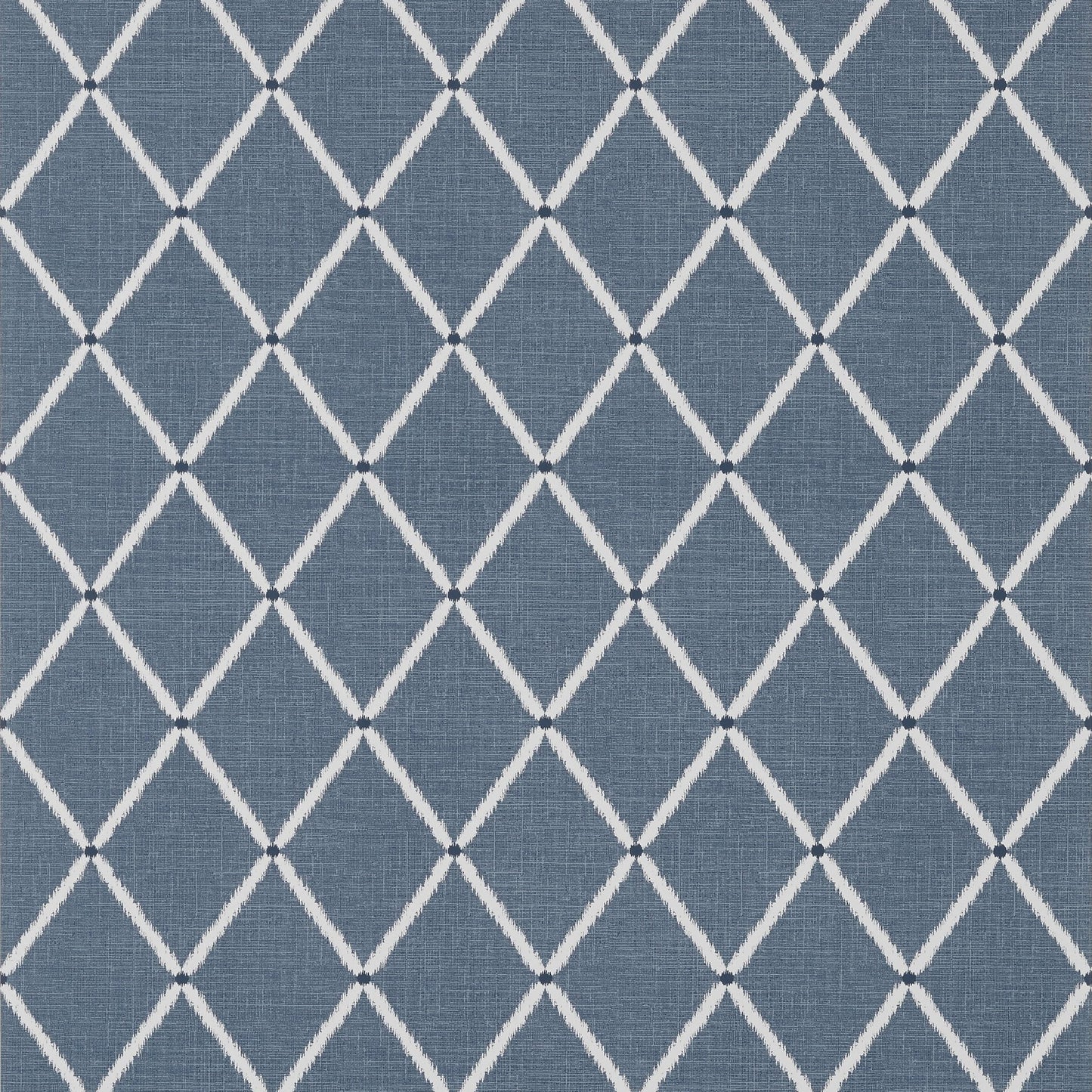 Pompton Trellis Wallpaper - Navy - Thibaut - T72634 - Premier Wallcovering