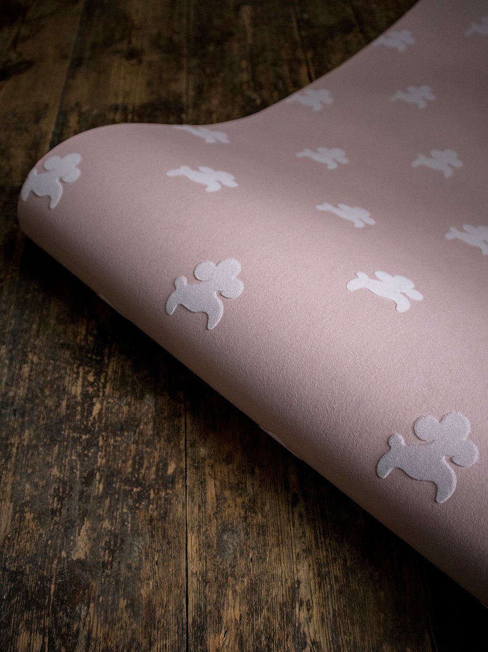 Poochi Wallpaper - Poodle Pink - Divine Savages - DVS086-POOCHI-PINK-WR - Premier Wallcovering
