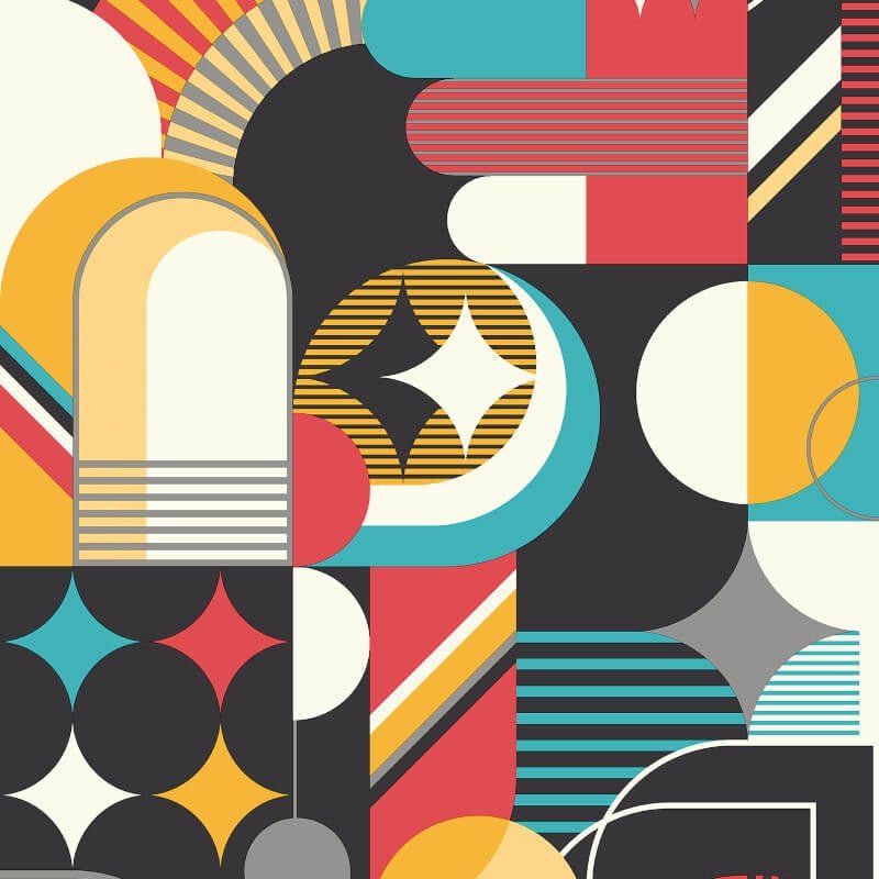 Pop Carnival Geo Metallic Wallpaper - Multi - Muriva - M47402 - Premier Wallcovering