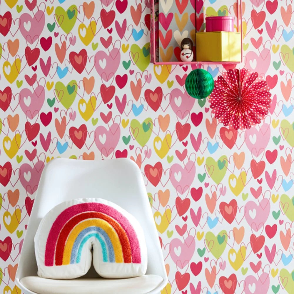 Pop Hearts Wallpaper - Tutti Frutti - Ohpopsi - WGU50139W - Premier Wallcovering
