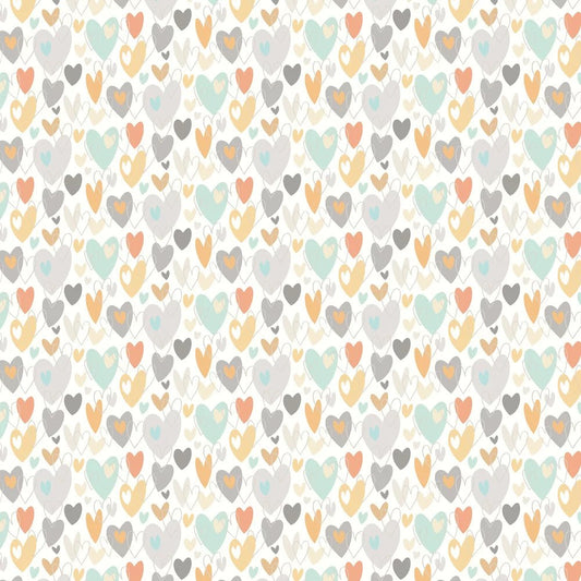 Pop Hearts Wallpaper - Honey Mallow - Ohpopsi - WGU50138W - Premier Wallcovering