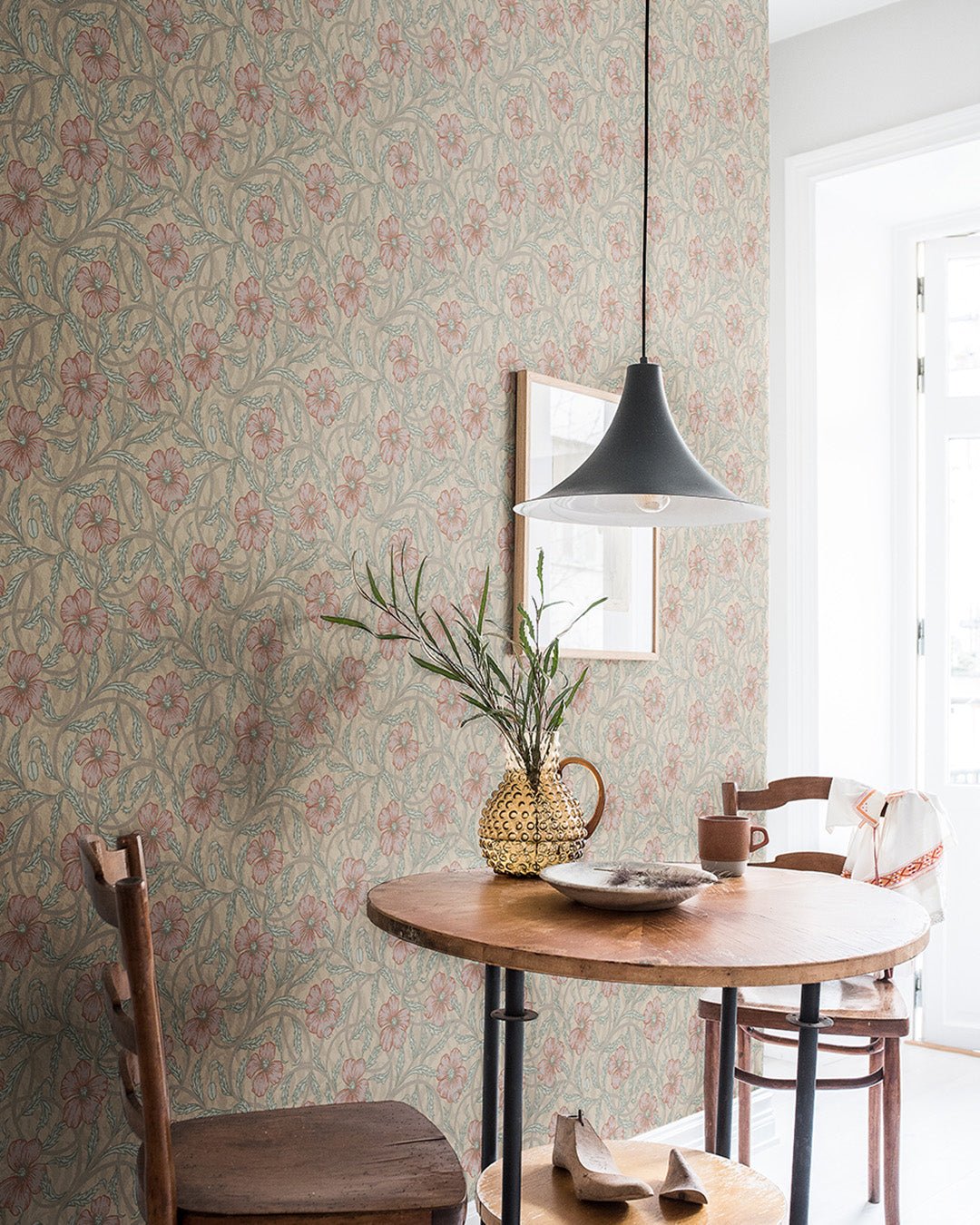 Poppy Wallpaper - Light Green - Midbec - 28026 - Premier Wallcovering