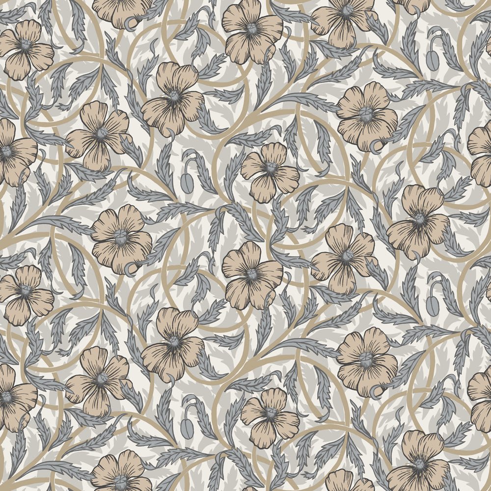 Poppy Wallpaper - Gray - Midbec - 28025 - Premier Wallcovering