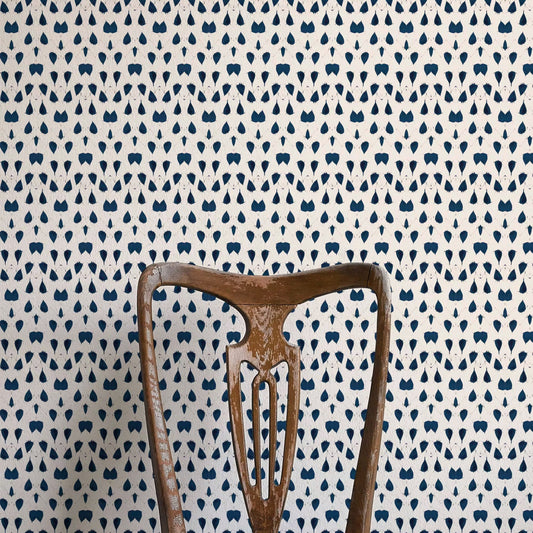 Porcelain Wings Wallpaper - Blue - Ottoline - W/PW/101/1 - Premier Wallcovering