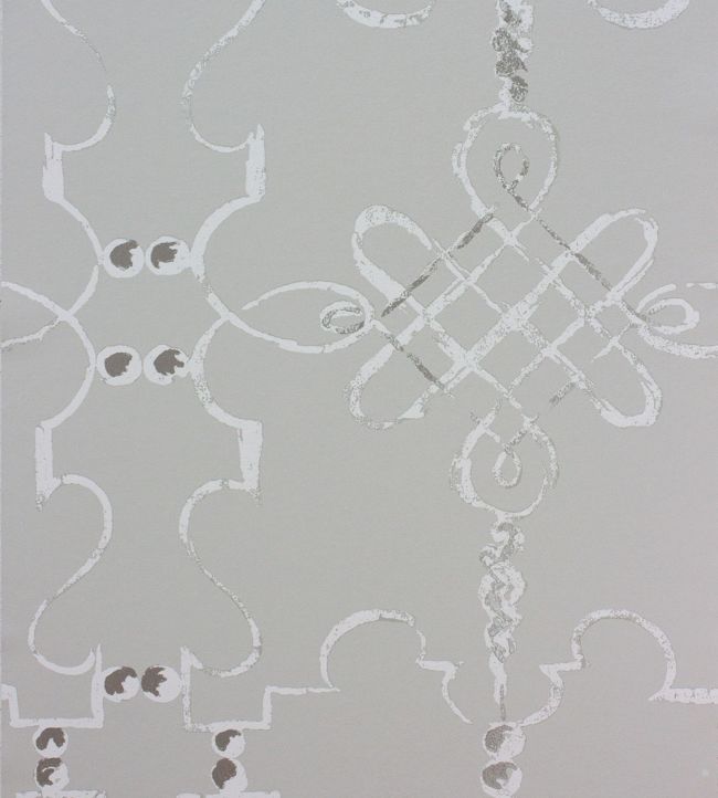 Portavo Wallpaper - Grey/Ivory - Nina Campbell - NCW4308 - 02 - Premier Wallcovering