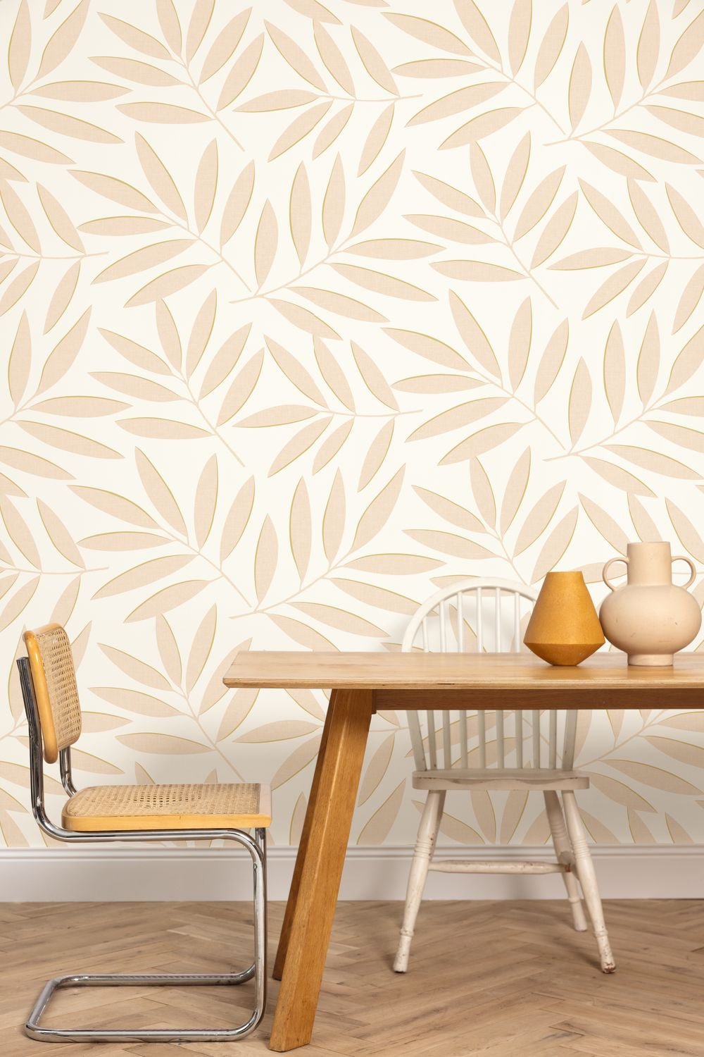 Portee Wallpaper - Beige - Caselio - 104581022 - Premier Wallcovering