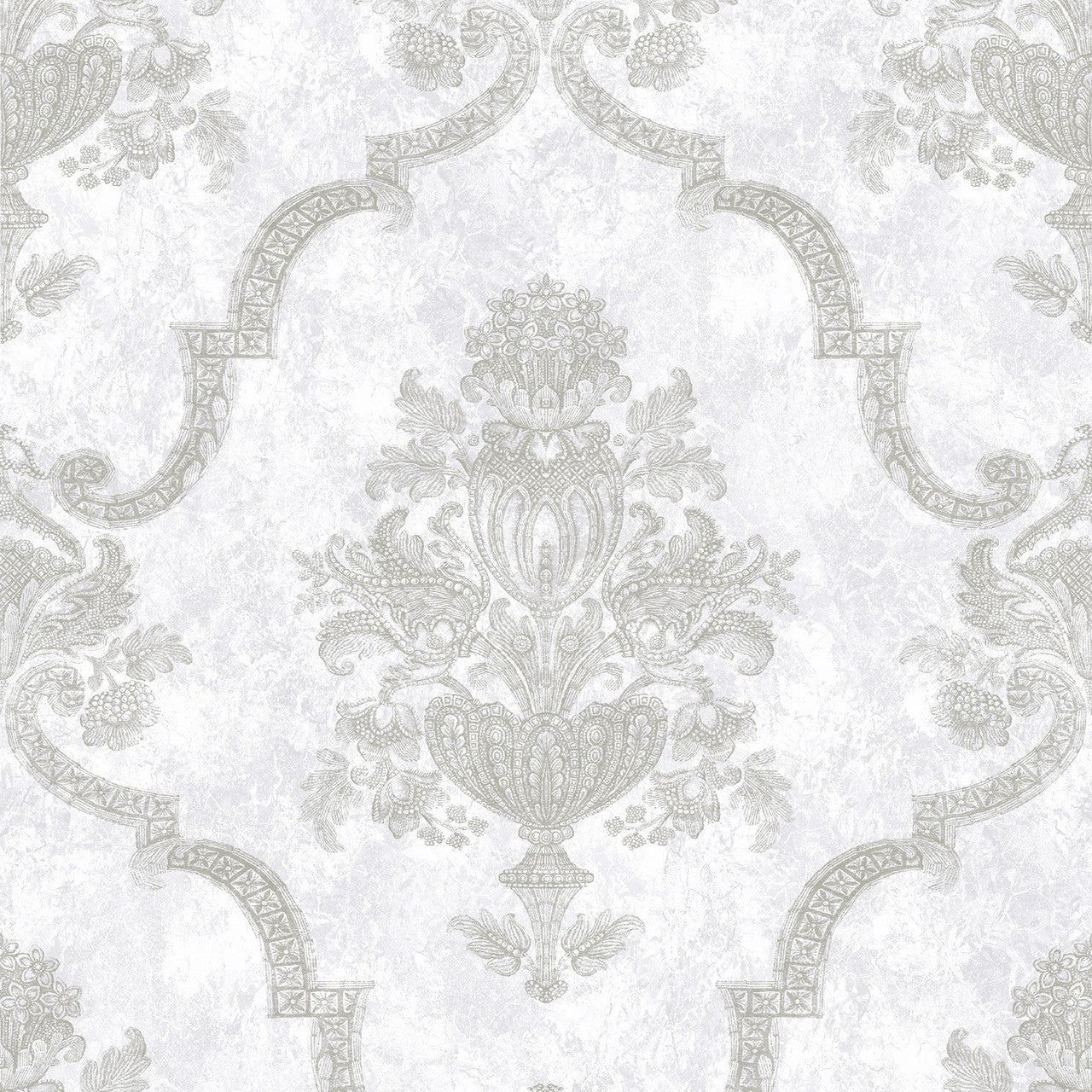 Porto Azulejo Wallpaper - Fossil Grey - Hohenberger - 26858 - Premier Wallcovering