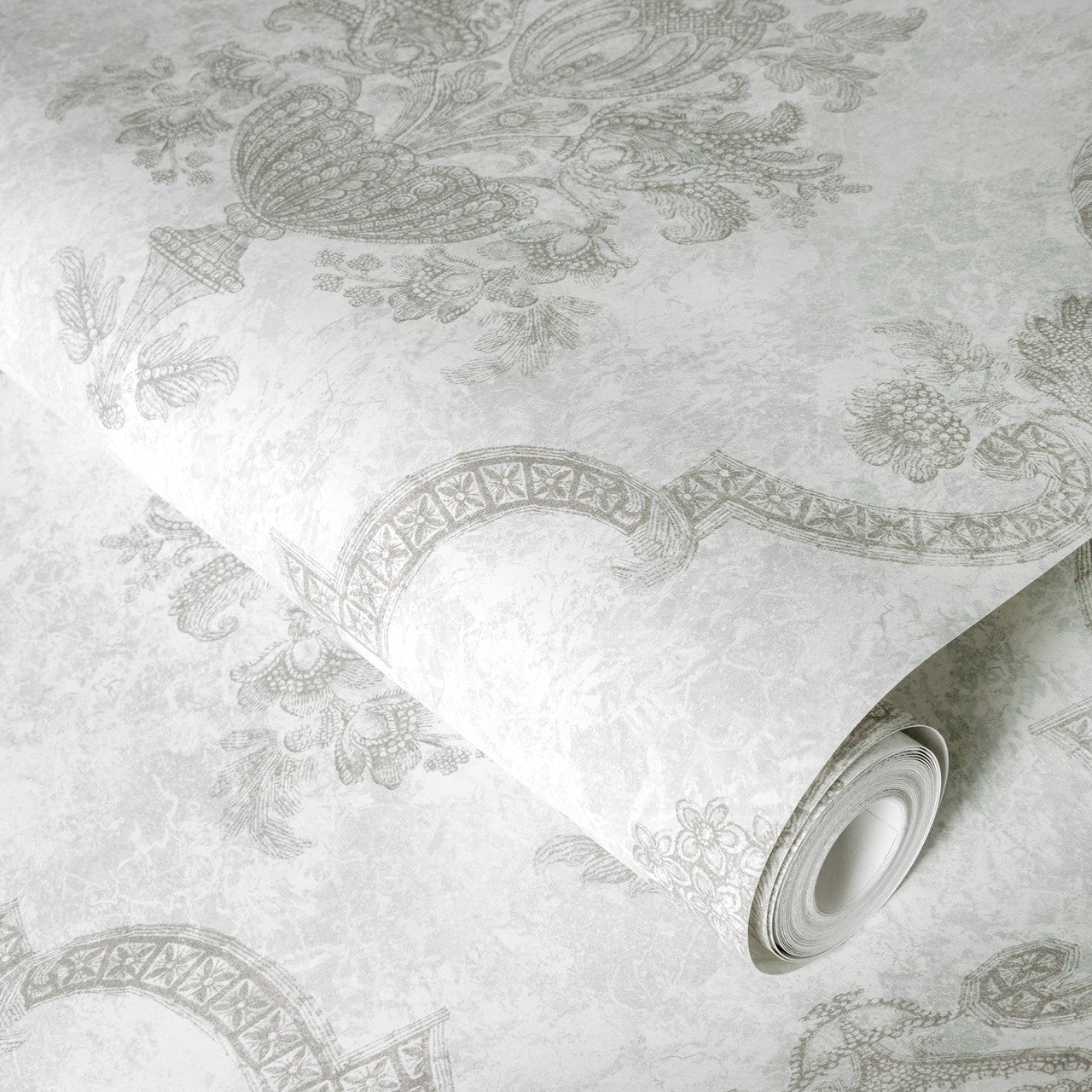 Porto Azulejo Wallpaper - Fossil Grey - Hohenberger - 26858 - Premier Wallcovering