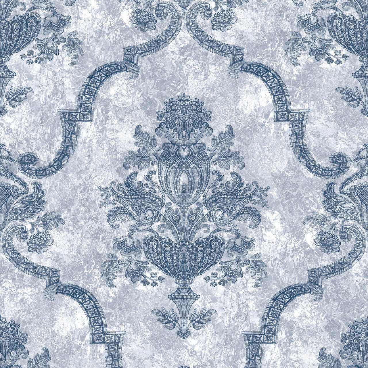 Porto Azulejo Wallpaper - Delft Blue - Hohenberger - 26855 - Premier Wallcovering