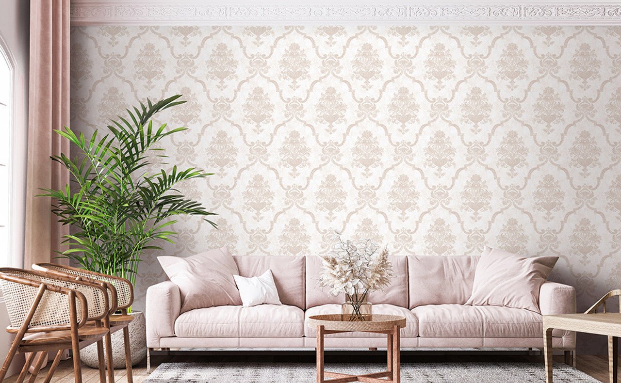 Porto Azulejo Wallpaper - Rose - Hohenberger - 26857 - Premier Wallcovering