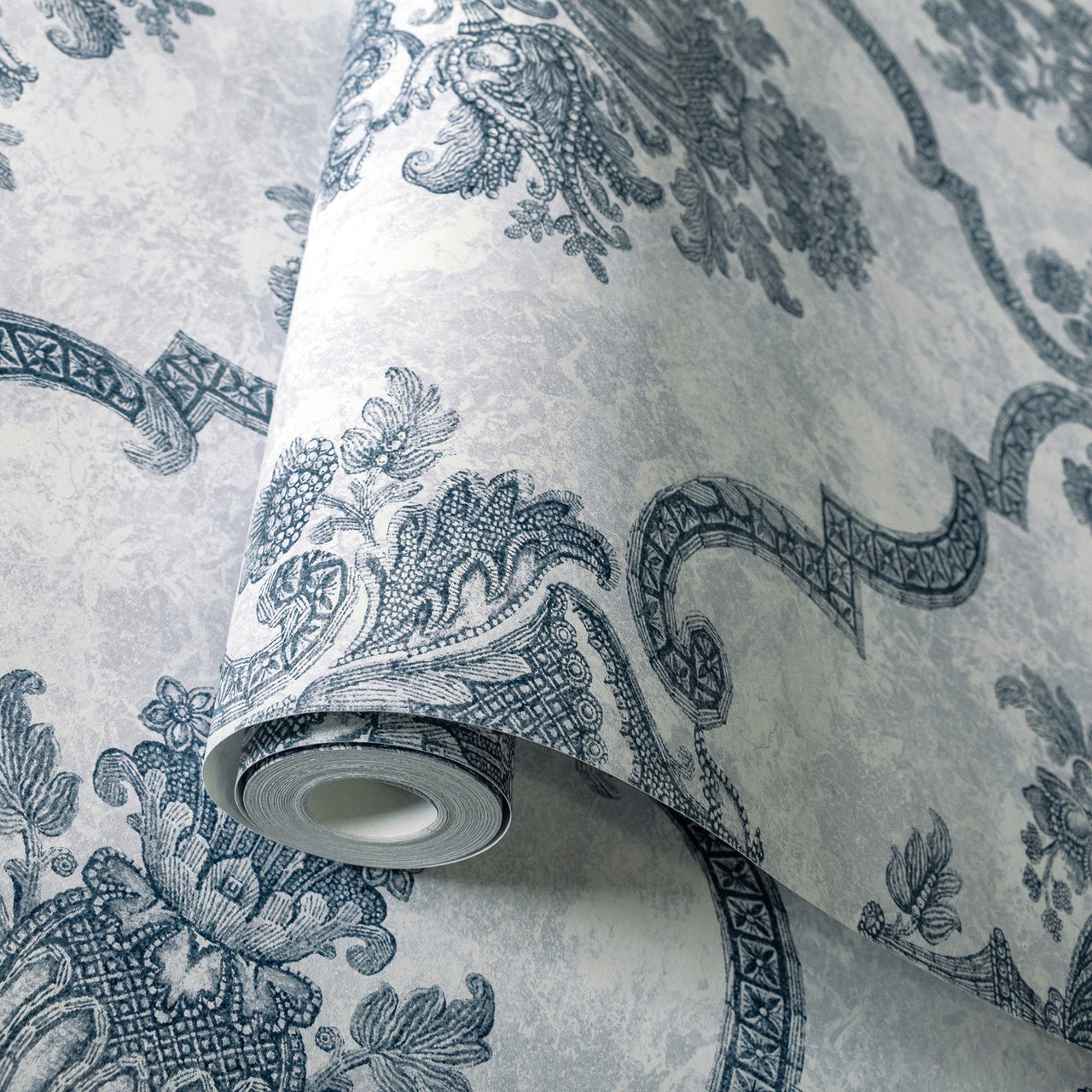 Porto Azulejo Wallpaper - Chalky Blue - Hohenberger - 26859 - Premier Wallcovering