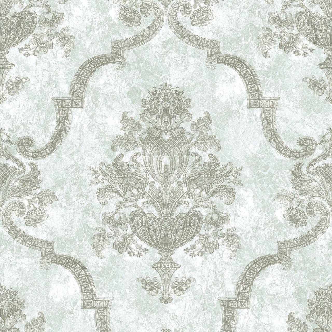 Porto Azulejo Wallpaper - Frost Mint - Hohenberger - 26883 - Premier Wallcovering