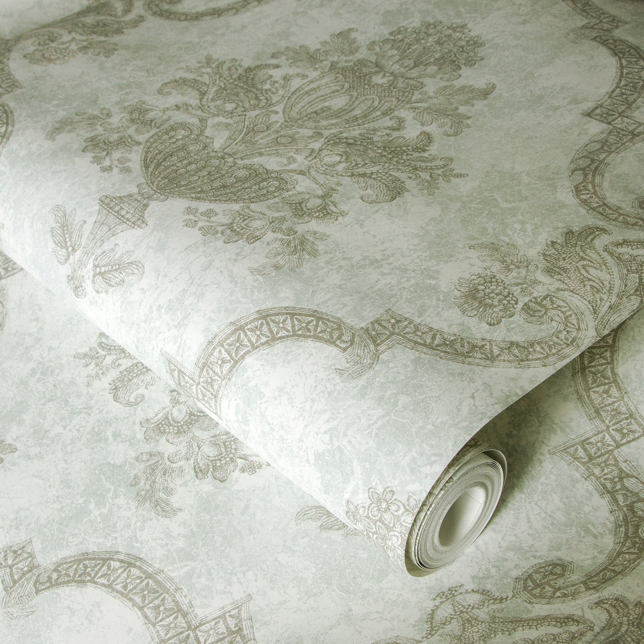 Porto Azulejo Wallpaper - Frost Mint - Hohenberger - 26883 - Premier Wallcovering