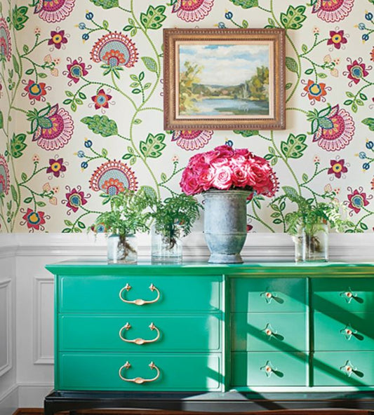 Portofino Wallpaper - Blue & Aqua - Thibaut - T24301 - Premier Wallcovering