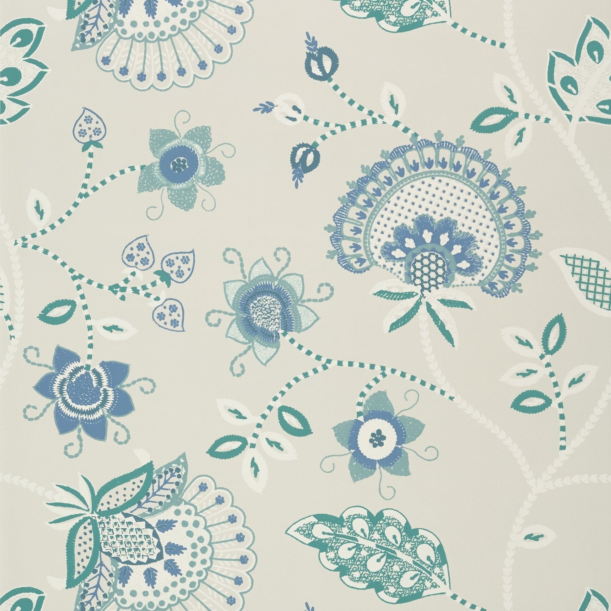 Portofino Wallpaper - Blue & Aqua - Thibaut - T24301 - Premier Wallcovering