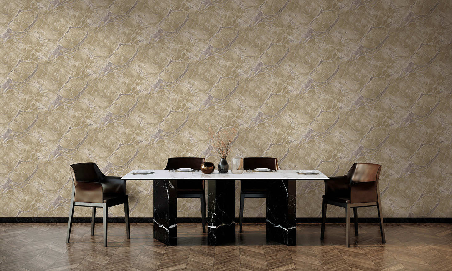 Portoro Marble Wallpaper - Beige - Holden Décor - 36281 - Premier Wallcovering