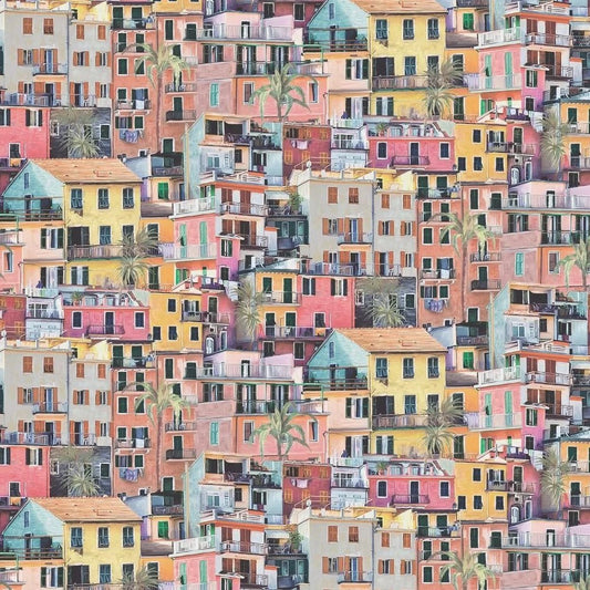 Portovenere Wallpaper - Multi-coloured - Osborne & Little - W7213-01 - Premier Wallcovering
