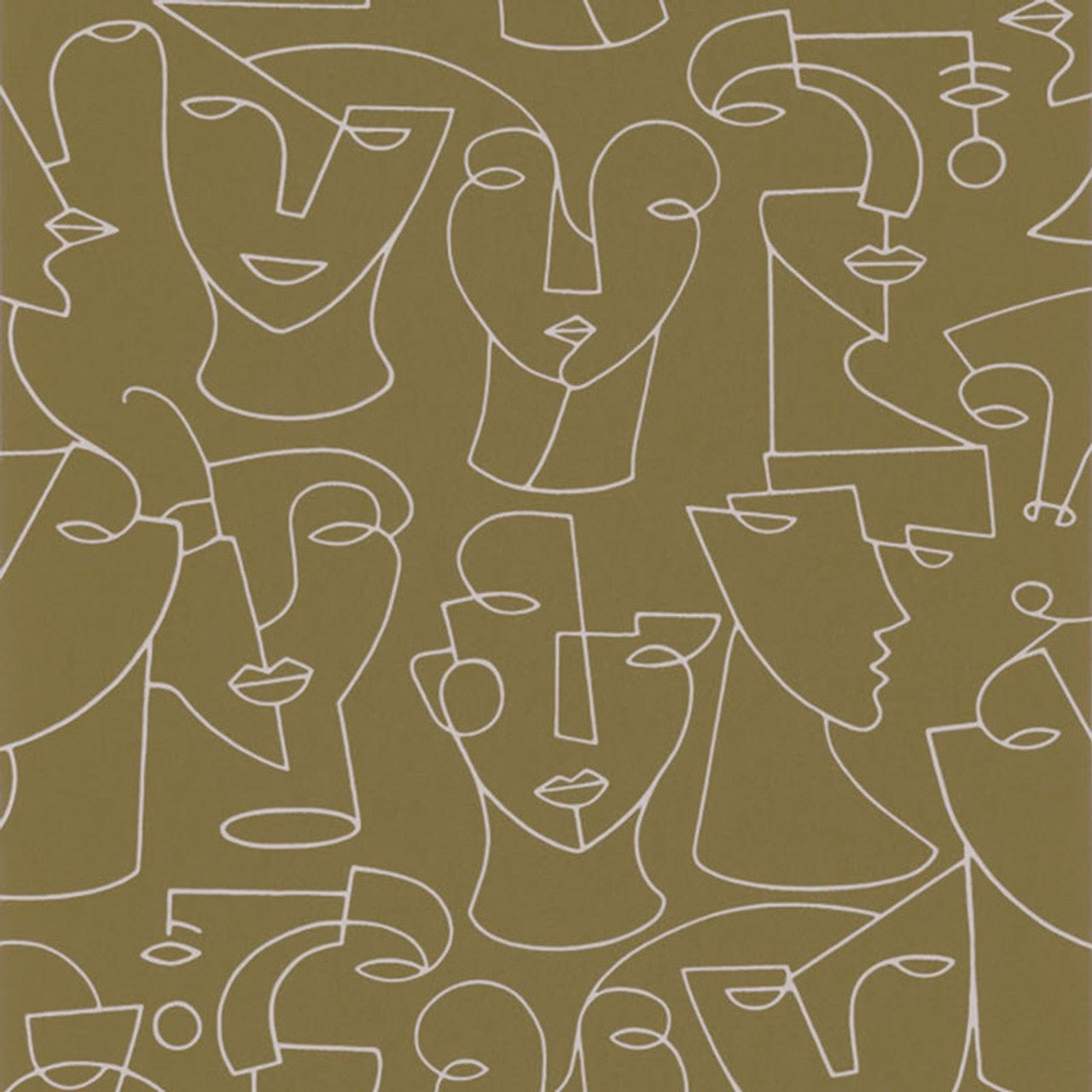 Portrait Gallery Wallpaper - Cognac - Casadeco - 86162106 - Premier Wallcovering