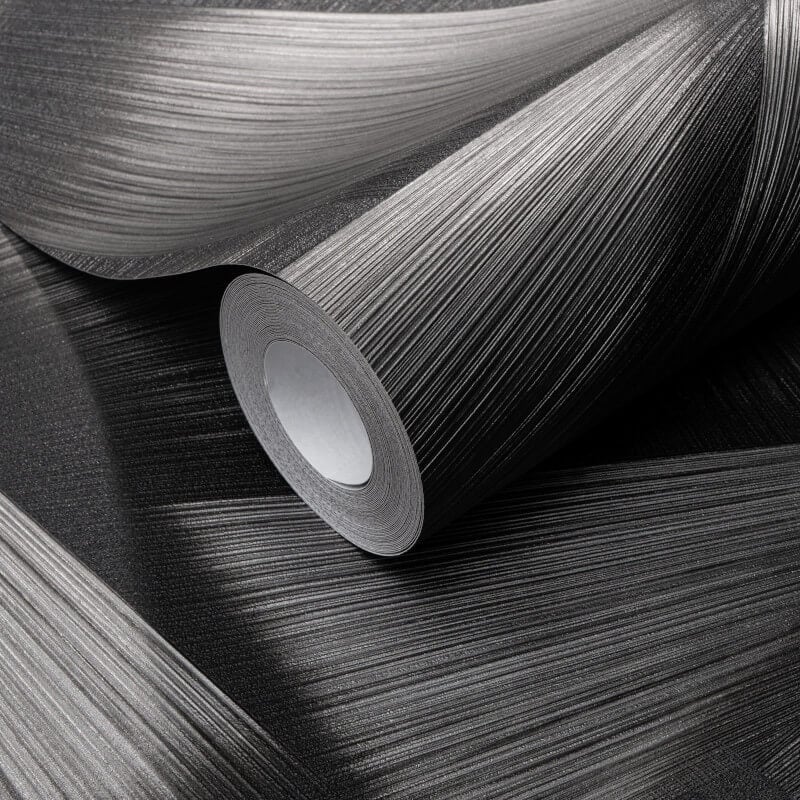 Pose 3D Effect Geo Metallic Wallpaper - Black - Erismann - 10401 - 15 - Premier Wallcovering