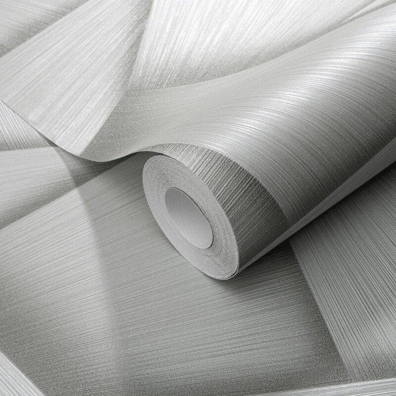 Pose 3D Effect Geo Metallic Wallpaper - Olive - Erismann - 10401 - 24 - Premier Wallcovering
