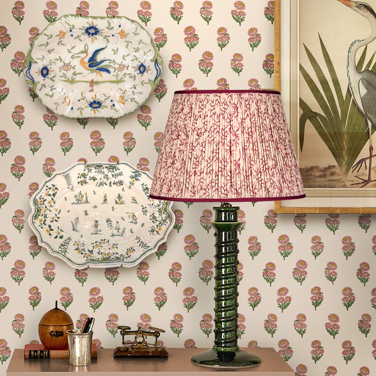 Posy Flower Original Wallpaper - Pink - Penny Morrison - POSYFLOWER-PINK - Premier Wallcovering