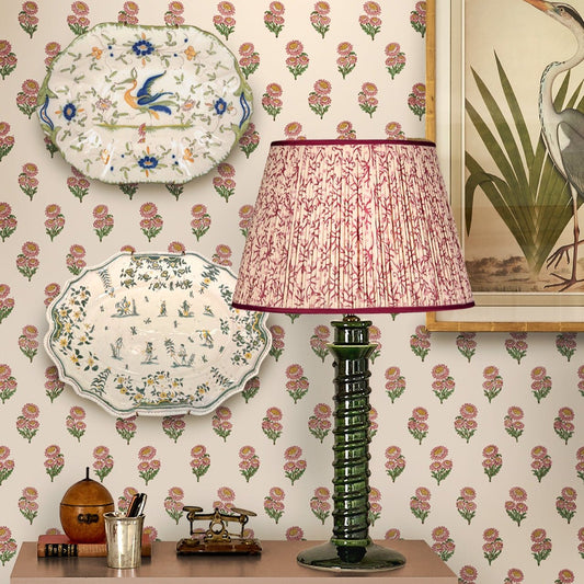 Posy Flower Original Wallpaper - Pink - Penny Morrison - POSYFLOWER-PINK - Premier Wallcovering