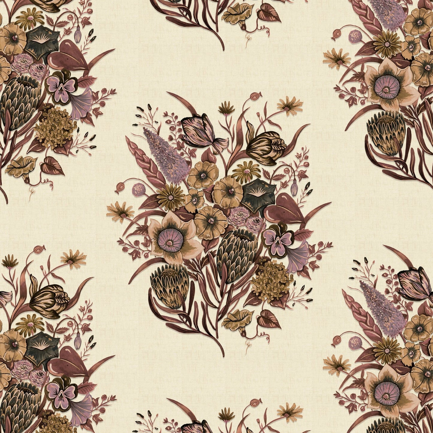 Posy Wallpaper - Tawny - Wear The Walls - POTB894170 - Premier Wallcovering
