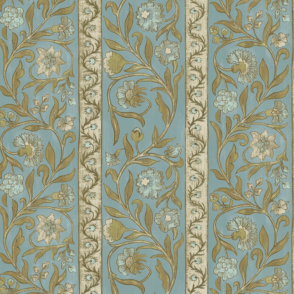 Potter Stripe Wallpaper - Bright Blue - Josephine Munsey - JMW-104641 - Premier Wallcovering