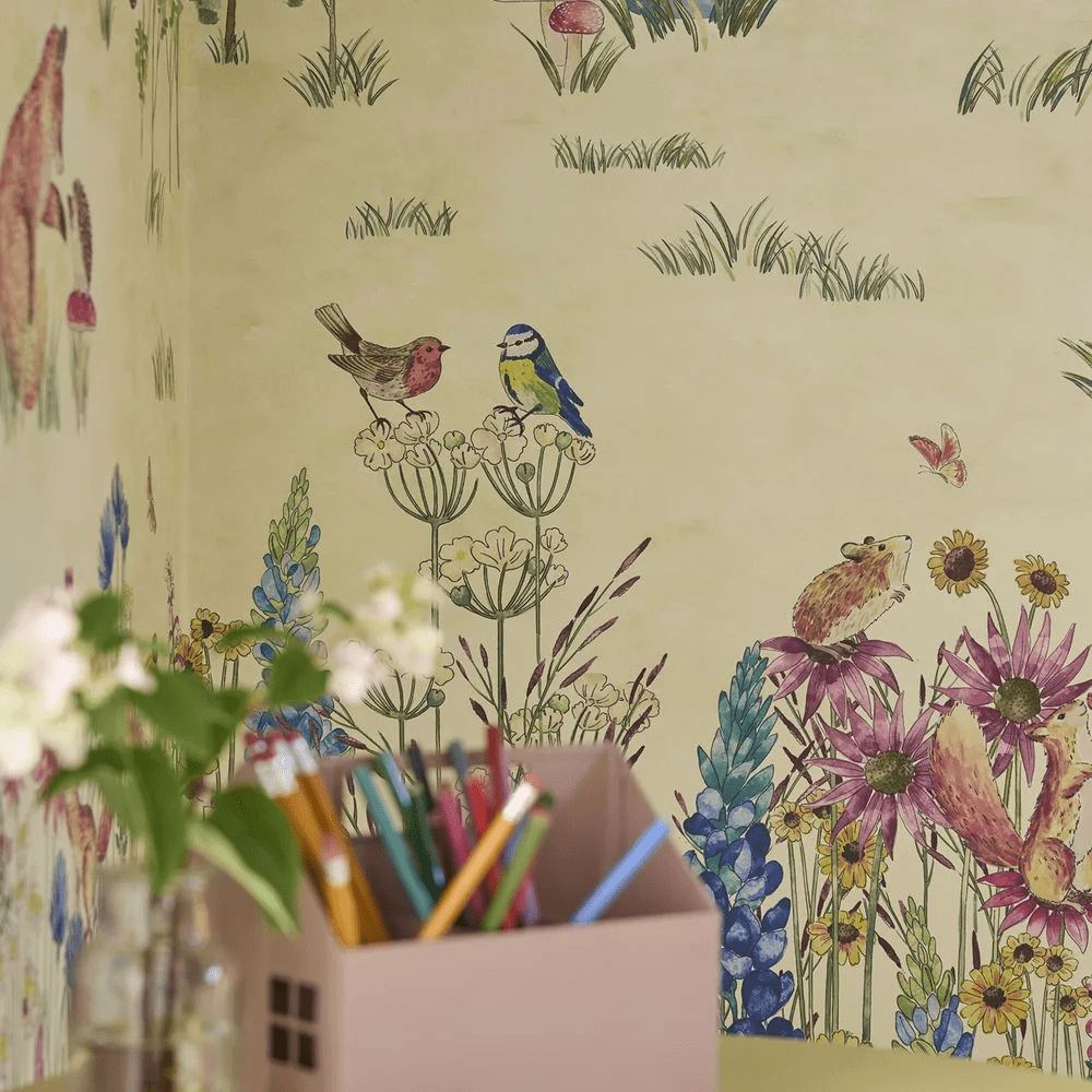 Potter's Woodland Wallpaper Mural - Spring - Little Greene - 0231POSPRIN - Premier Wallcovering