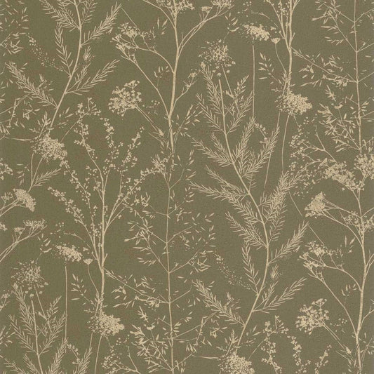 Prairie Sentier Des Dunes Wallpaper - Kaki - Casadeco - 200957853 - Premier Wallcovering